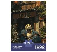 Puzzles for Adults 1000 Pieces Anime Japanese Panda Bear Puzzles for Adults Brain Teaser Game Home Decoration Fun Activities at Home 38x26cm/1000pcs