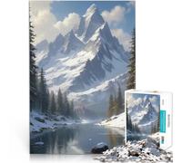 puzzles for adults 1000 pieces Anime Lo-Fi Landscape of Snowy Mountain Landscape Spielspielzeug Eltern-Kind-Interaktion38x52cm