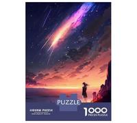 Puzzles for Adults 1000 Pieces Anime Twilight Stargazing Jigsaw Puzzle Brain Teaser Game But Fun And Humorous Christmas Birthday Gifts 38x26cm/1000pcs