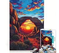 Puzzles for Adults 1000 Pieces Arches National Park - Red Rock Wonders, Brain Teaser Game, Difficult Hard, Deal As Gifts for The Whole Family 38x26cm