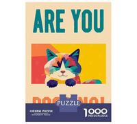 Puzzles for Adults 1000 Pieces Are You Pooping Cat Art Poster, Picture, Metal Print, Paint by Chung Chi Jigsaw Puzzle Brain Teaser Game But Fun And Humorous Christmas Birthday Gifts 38x26cm/1000pcs