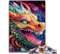 Puzzles for Adults 1000 Pieces Art Flying Dragons 1000 Pieces for Teenagers,Stress Reliever Staycation Kill Time Parent-child Interaction (26x38cm)