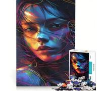 Puzzles for Adults 1000 Pieces Art with A Womans Face, Brain Teaser Game, Difficult Hard, Deal As Gifts for The Whole Family 50x75cm
