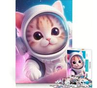 Puzzles for Adults 1000 Pieces Astronaut Baby Red Kitten, Brain Teaser Game, Difficult Hard, Deal As Gifts for The Whole Family 38x26cm