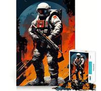 Puzzles for Adults 1000 Pieces Astronaut in Space Tight Fit Play Logic Fun Toy Easy Play Game Xmas Art Gift (38x26cm)