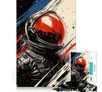 Puzzles for Adults 1000 Pieces Astronaut in Space Tight Fit Play Logic Fun Toy Easy Play Game Xmas Art Gift (38x26cm)