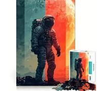 Puzzles for Adults 1000 Pieces Astronaut on A Planet Surface Flawless Fit Art Logic Skill Play Slow Game Play Christmas Calm Gift (50x75cm)