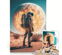 Puzzles for Adults 1000 Pieces Astronaut on New Planet, Brain Teaser Game, Difficult Hard, Deal As Gifts for The Whole Family 50x75cm