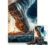 Puzzles for Adults 1000 Pieces Astronaut on The Moon Flawless Fit Art Logic Skill Play Slow Game Play Christmas Calm Gift (38x26cm)