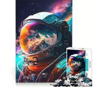 Puzzles for Adults 1000 Pieces Astronaut Portrait, Brain Teaser Game, Difficult Hard, Deal As Gifts for The Whole Family 50x75cm