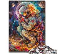 Puzzles for Adults 1000 Pieces Astronaut Praying 1000 Piece Jigsaw,Staycation Kill Time with Fully Interlocking Randomly Shaped Pieces (26x38cm)