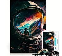 Puzzles for Adults 1000 Pieces ASTRONAUT Reflection Tight Fit Play Logic Fun Toy Easy Play Game Xmas Art Gift (38x52cm)