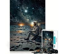 Puzzles for Adults 1000 Pieces Astronaut Space Fantasy Flawless Fit Art Logic Skill Play Slow Game Play Christmas Calm Gift (50x75cm)