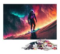 Puzzles for Adults 1000 Pieces Astronaut Surfing The Star Precision Cut Jigsaw Puzzle Is Ideal As Gifts for The Whole Family 1000 PCS(38x26cm)