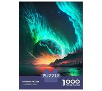 Puzzles for Adults 1000 Pieces Aurora Frosty Wonderland Jigsaw Puzzle Brain Teaser Game But Fun And Humorous Christmas Birthday Gifts 38x26cm/1000pcs