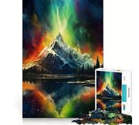 Puzzles for Adults 1000 Pieces Aurora Reflections Tight Fit Play Logic Fun Toy Easy Play Game Xmas Art Gift (38x26cm)