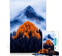 Puzzles for Adults 1000 Pieces Autumn Mountain Mist Tight Fit Play Logic Fun Toy Easy Play Game Xmas Art Gift (50x75cm)