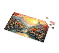 Puzzles For Adults 1000 Pieces Autumn Serenity: A Traditional Village At Sunset Picture Puzzle Puzzle Easter Gifts For Toddlers(1000PCS)