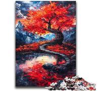 Puzzles for Adults 1000 Pieces Autumn Tree 1000 Piece Jigsaw,Family Game Stress Reliever Difficult Challenge Suitable for Couples (50x75cm)