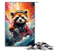 Puzzles for Adults 1000 Pieces Baby Robot Red Panda by SplattersLots of Thick Coloured Impossible Puzzle Family Game Stress Reliever Difficult Challenge 75x50cm