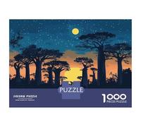 Puzzles for Adults 1000 Pieces Baobab Trees at Night Adult Jigsaw Puzzle Fun Games But Fun And Humorous Christmas Birthday Gifts 52x38cm/1000pcs