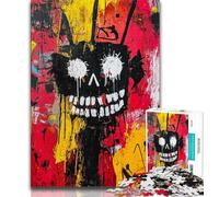 Puzzles for Adults 1000 Pieces Basquiat-style Robot 1000 Piece Puzzle,Educational Games Home Decoration Suitable for Desktop Decoration 75x50cm