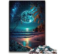 Puzzles for Adults 1000 Pieces Beach Night Scene Decompressing Intellectual Educational Toy Great Gifts And Toys 50x75cm