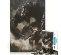 Puzzles for Adults 1000 Pieces Beast Slayer Fine Cut Design Mind Training Fun Slow Time Fun Birthday Art Play (38x26cm)