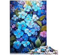 puzzles for adults 1000 pieces beautiful blue flower DIY Puzzle Toys 26x38cm deal as gifts for the whole family for teenager 14+