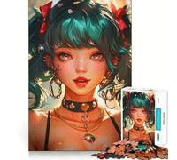 Puzzles for Adults 1000 Pieces Beautiful Cute Anime Girl Fine Cut Design Mind Training Fun Slow Time Fun Birthday Art Play (38x52cm)