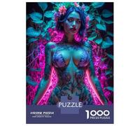 Puzzles for Adults 1000 Pieces Beautiful Flower Body Jigsaw for Adults Brain Teaser Game Wall Decoration Christmas Birthday Gifts 52x38cm/1000pcs