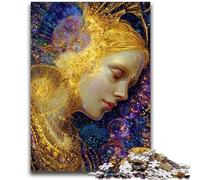 Puzzles for Adults 1000 Pieces Beautiful Golden Girl Help The Brain Exercise Addictive Toys to Cultivate Patience Parent-child Interaction 26x38cm