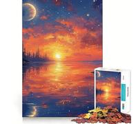 Puzzles for Adults 1000 Pieces Beautiful Landscape Fine Cut Design Mind Training Fun Slow Time Fun Birthday Art Play (50x75cm)