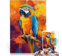 puzzles for adults 1000 pieces Beautiful Parrot painting Made of wood Suitable for people aged 14 and above Hand Speed Race Christmas Birthday Gifts 。size:50x75cm/19.68x29.52inch