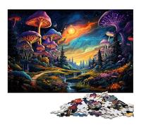 Puzzles for Adults 1000 Pieces Beautiful Psychedelic Mushrooms Jigsaw Puzzle A Work of Art for And Teenager Age 14 Years Up 1000pcs(38x26cm)