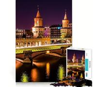 Puzzles for Adults 1000 Pieces Berlin City Fine Cut Design Mind Training Fun Slow Time Fun Birthday Art Play (38x26cm)
