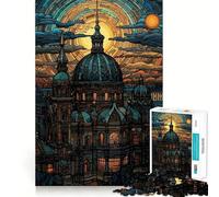 Puzzles for Adults 1000 Pieces Berlin Dark Art Noveau Fine Cut Design Mind Training Fun Slow Time Fun Birthday Art Play (38x52cm)