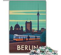 Puzzles for Adults 1000 Pieces Berlin Germany Travel Art, Toys Educational Games Stress Relieving Enhance Love between Couples 50x75cm