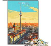Puzzles for Adults 1000 Pieces Berlin Travel, Toys Educational Games Stress Relieving Enhance Love between Couples 26x38cm