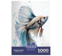 Puzzles for Adults 1000 Pieces Betta Fish Puzzles for Adults Brain Teaser Game Home Decoration Fun Activities at Home 38x26cm/1000pcs