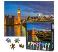 Puzzles for Adults 1000 Pieces, Big Ben Jigsaw Puzzles, British Parliament Building Adult Puzzle for Adults, Educational Fun Games or Toys for Elders Friends 20X27 INCH