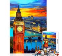 Puzzles for Adults 1000 Pieces Big Ben Tower Jigsaw 1000 Pieces Educational Games Great Gifts And Toys Hand Speed Race (50x75cm)