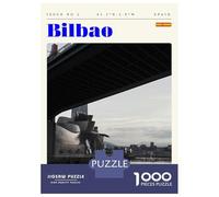 Puzzles for Adults 1000 Pieces Bilbao Spain Travel Art Jigsaw Puzzle Brain Teaser Game But Fun And Humorous Christmas Birthday Gifts 70x50cm/1000pcs