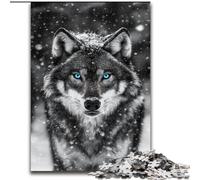 Puzzles for Adults 1000 Pieces Black And White Wolf, Decompressing Intellectual Educational Toy Is Ideal As Gifts for The Whole Family (Size 50x75cm)