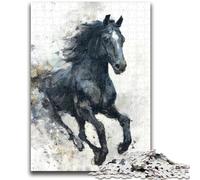 Puzzles for Adults 1000 Pieces Black Horse Family Fun for Is Ideal As A Gift for The Whole Family for And Age 14 Years Up 38x26cm