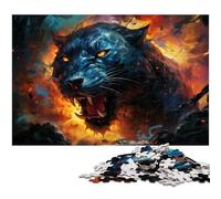 Puzzles for Adults 1000 Pieces Black_Panther_Animal Precision Cut Jigsaw Puzzle Is Ideal As Gifts for The Whole Family 1000 PCS(75x50cm)