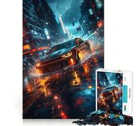 Puzzles for Adults 1000 Pieces Black Super Car Fine Cut Art, Smart Challenge Fun, Quiet Time Game, Birthday Hobby Gift (38x52cm)