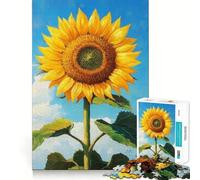 Puzzles for Adults 1000 Pieces Bloom in Sunflower Tight Cut Fun, Smart Brain Activity, Leisure Fun Time, Birthday Hobby Gift (38x52cm)