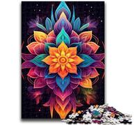 Puzzles for Adults 1000 Pieces Blooming Mandalas 1000 Piece Jigsaw,Staycation Kill Time with Matching Poster And Trivia Sheet (75x50cm)