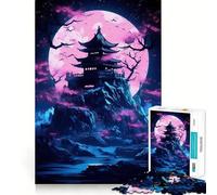 Puzzles for Adults 1000 Pieces Blossom House on Hill Fine Cut Art, Smart Challenge Fun, Quiet Time Game, Birthday Hobby Gift (38x52cm)